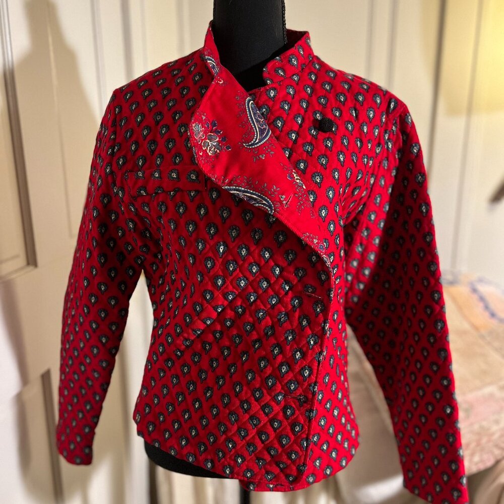 provence olivades vintage quilted paisley ( collectible!!) cord jacket